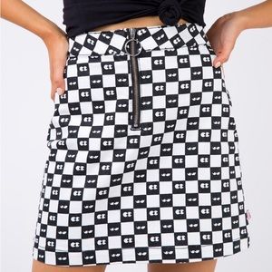 Lazy Oaf + Vans Small Check Fitted Mini Skirt
